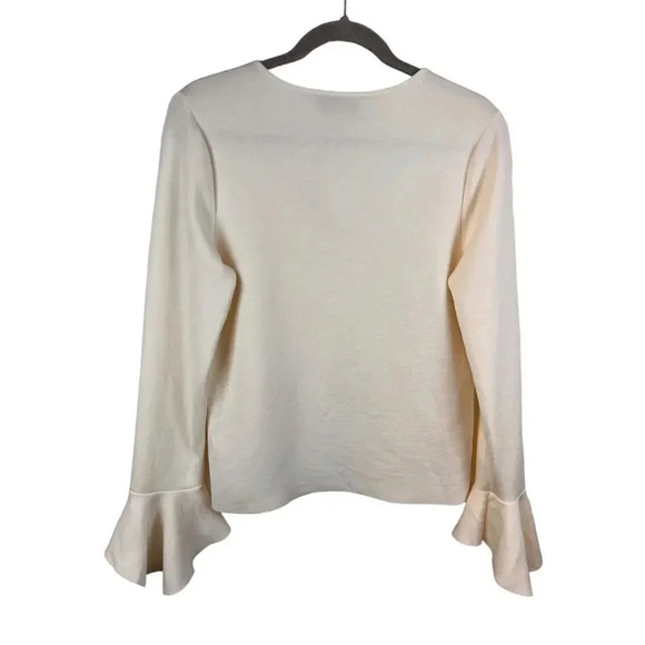 DH New York Pearl ruffle sleeve top Sz M New - Picture 4 of 14